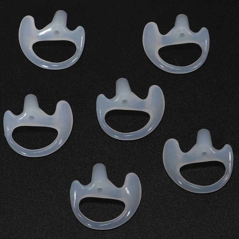 12 Pairs Transparent Silicone Soft Earbud For Walkie Talkie Covert Acoustic Tube Earpiece Small/Middle/Large J6116Z