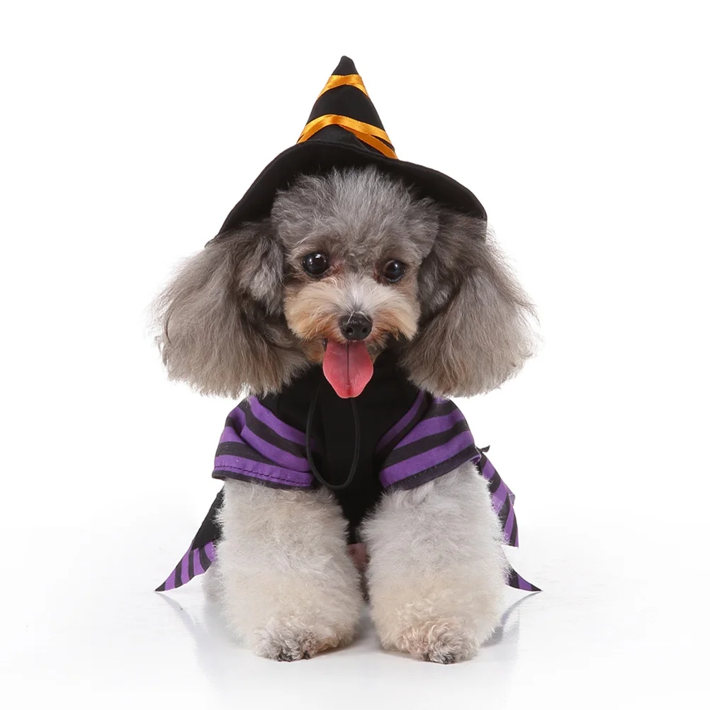 

Halloween Witch Pet Costume Dog Clothes Size Party Dog Cloth Puppy Coat Outdoor Photo Taking Pet Clothes