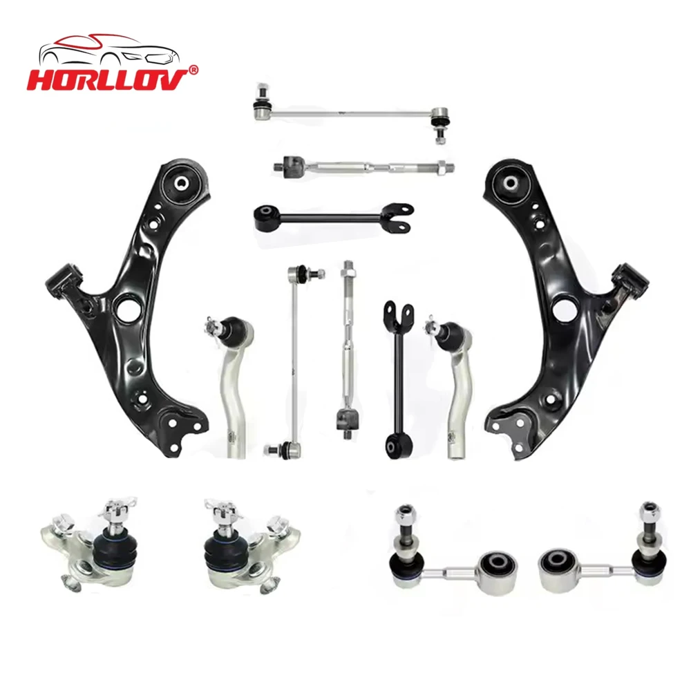 

14PCS High Quality Suspension Auto Parts Kit Tie Rod End Ball Joint Control Arm Kit for Toyota COROLLA 48069-02340 45046-49265