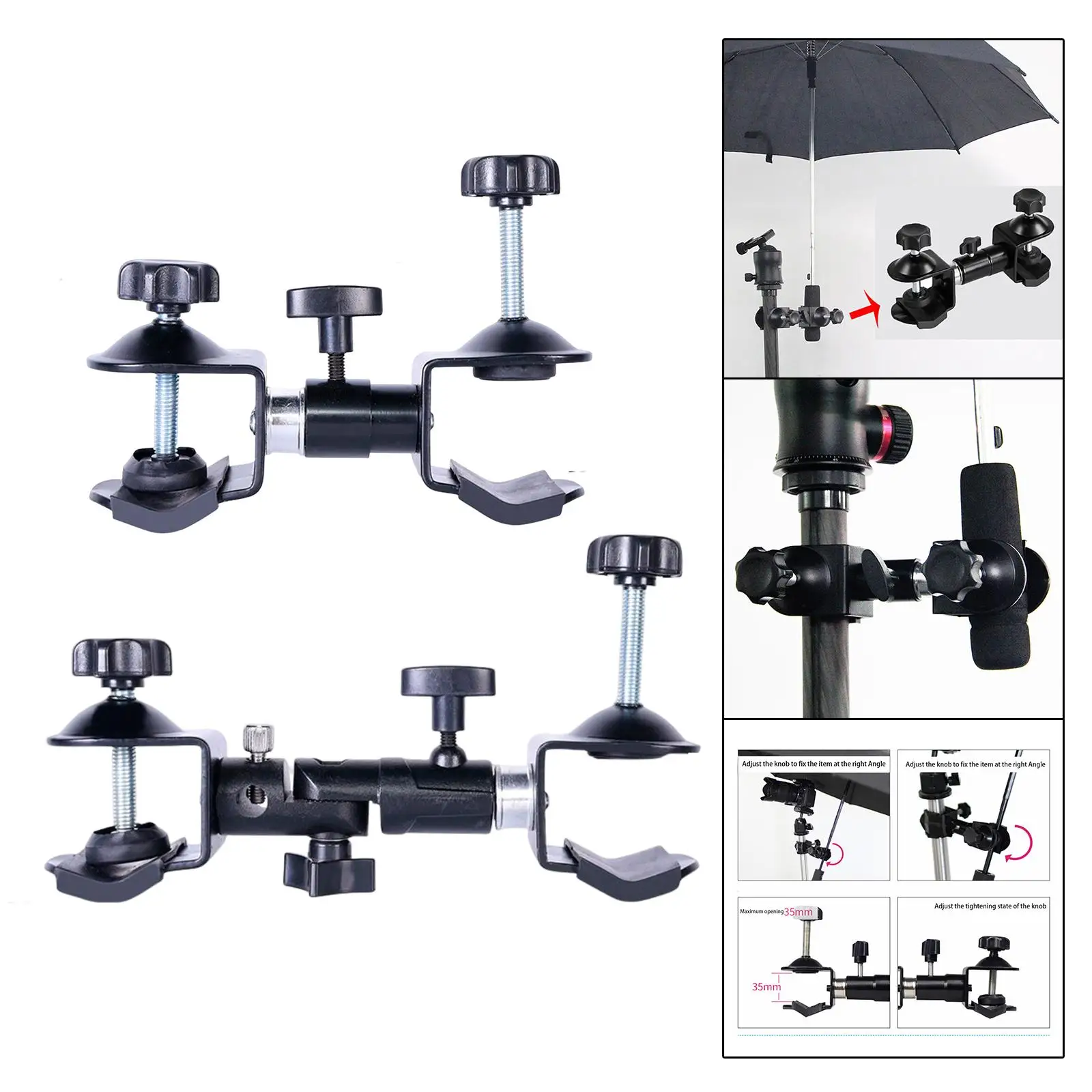 Tripod Umbrella Holder Photography Accessory Clip Bracket for Camera