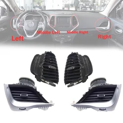 Side Air Vent Dashboard Air Condition Outlet Vent Center/ Left/Right Ventilator Grille For Jeep Cherokee 2017 2018