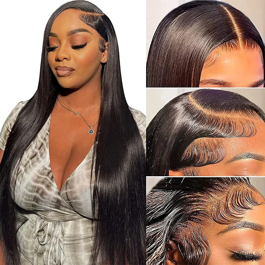 Mstoxic 5×5 Lace 180% Density Long Straight Lace Front Human Hair Wigs 28 30 40 inch Brazilian Human Hair Wigs For Black Women