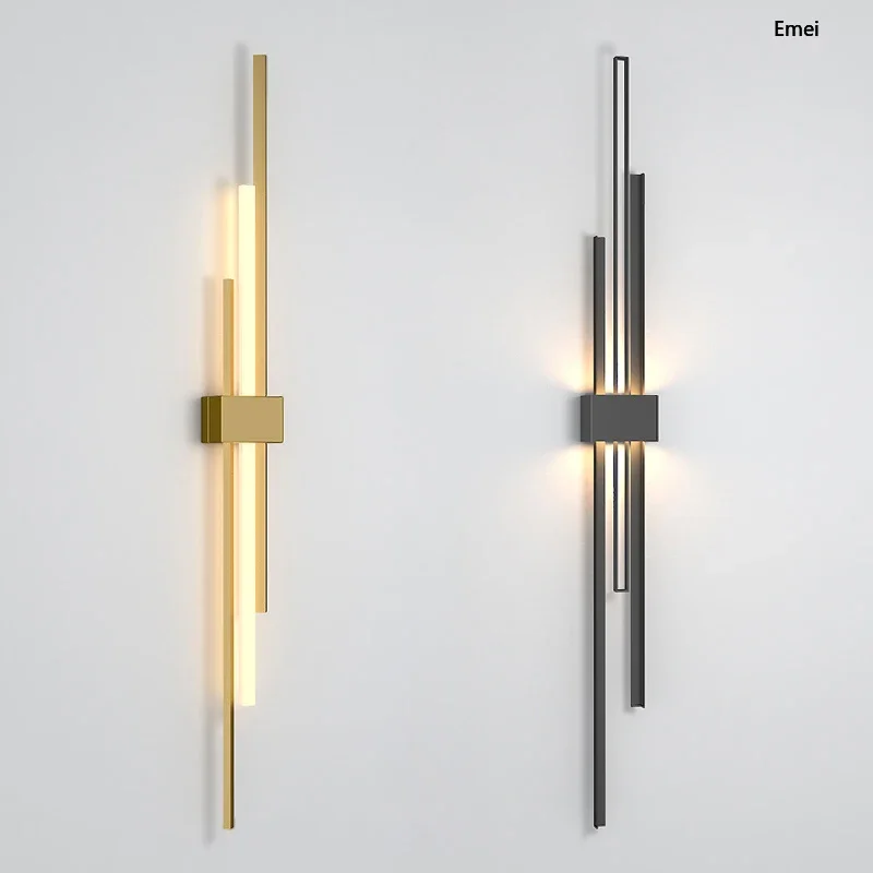 

Light Luxury Grille Creative Design Television Background Wall Wall Lamp Modern Minimalist Bedroom Bedside Ambience Light