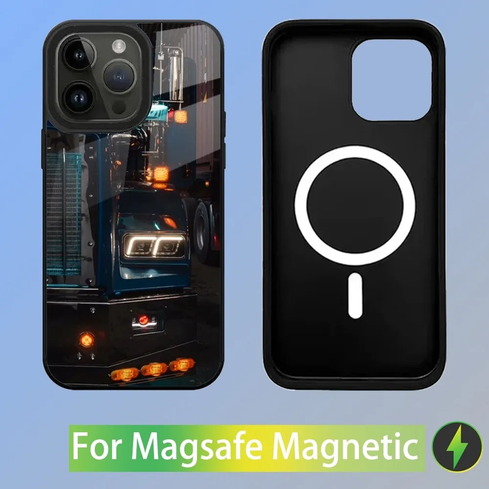 heavy Trucks Phone Case For iPhone 16,15,14,13,12,11,Plus,Pro,Max Mini Magsafe Magnetic Wireless Charging