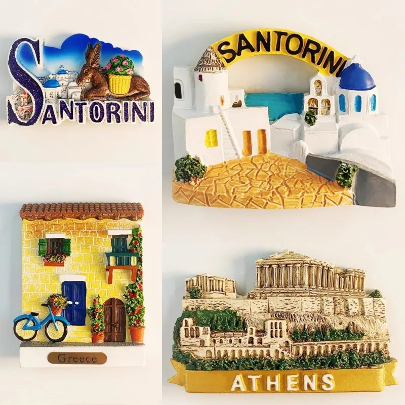 Greece Travelling Souvenirs Athens Acropolis Parthenon Temple Fridge Magnets Wedding Gifts Refrigeraotr Stickers