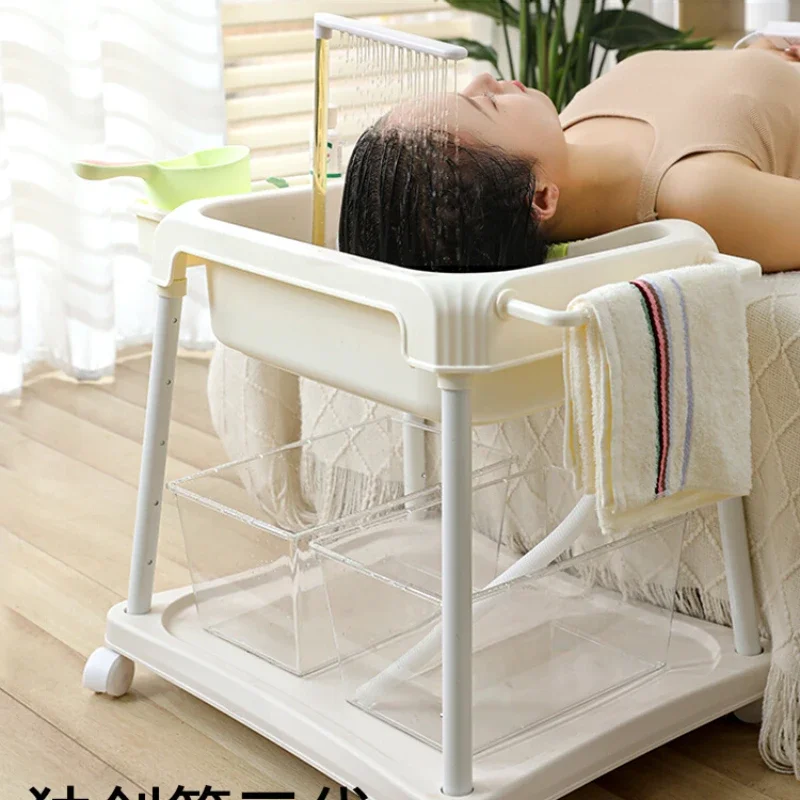 

Bubble head basin water circulation lie flat shampoo basin bedridden patient home pregnant woman month