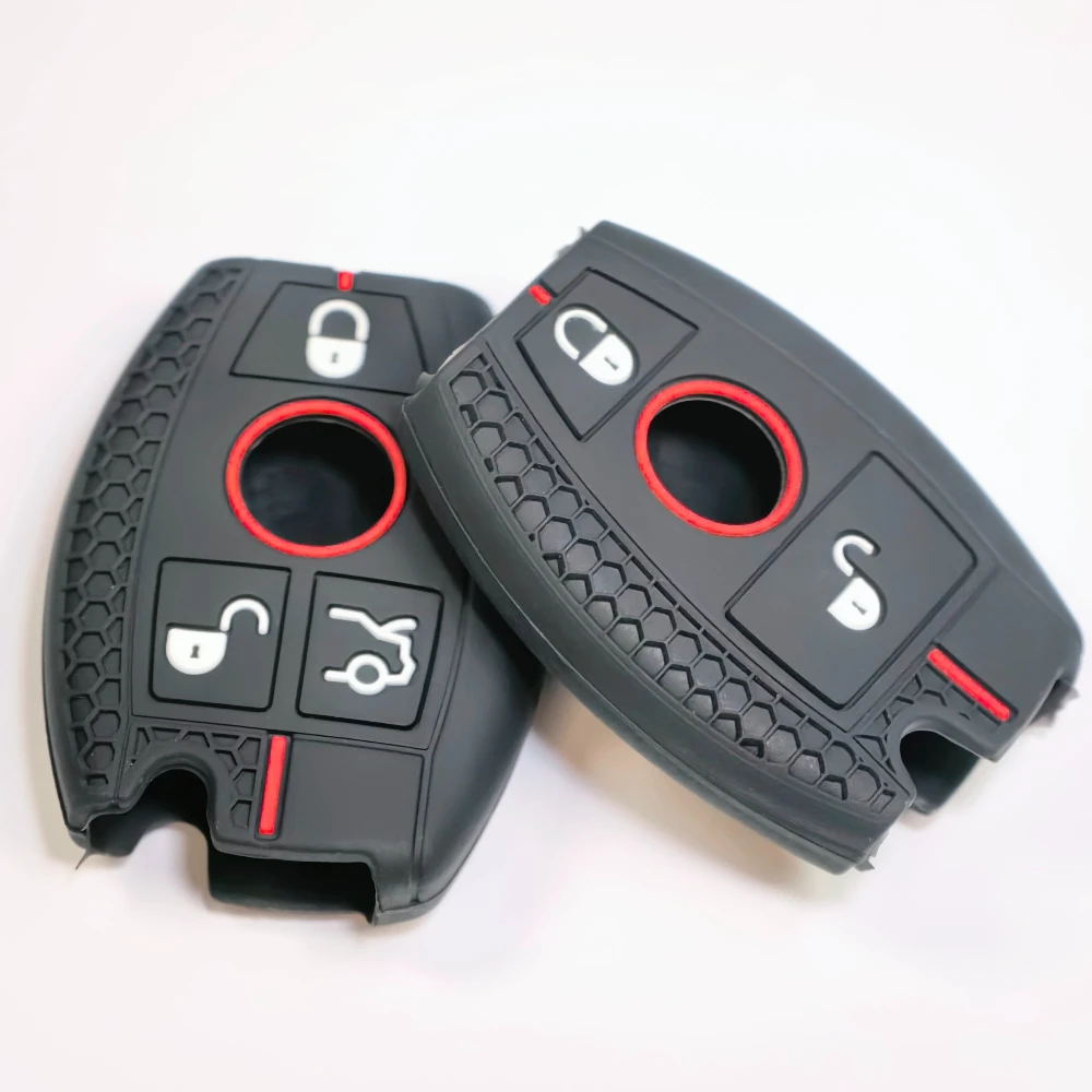 

Silicone Car Key Case Cover for Mercedes Benz A B C E Class GLS GLA GLK GLC CLS CLA AMG W204 W205 W212 W463 W176 Keychain Fob