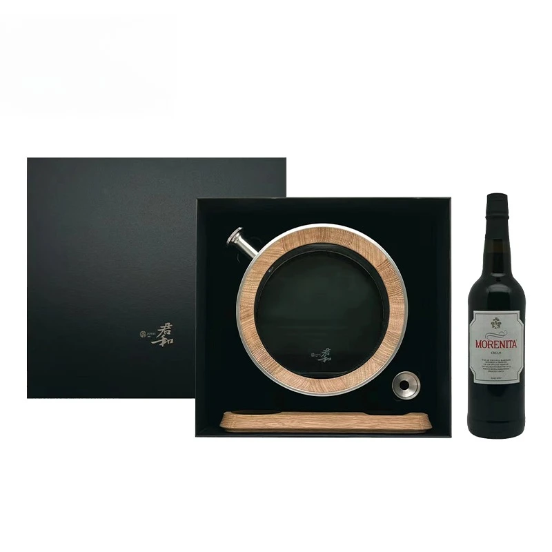 

Визуальная бочка Junhe Ancient Oak, 700 мл, визуальная бочка из американского белого дуба, с подарочным набором бочки для вина Shirley, маленькая бочка для вина