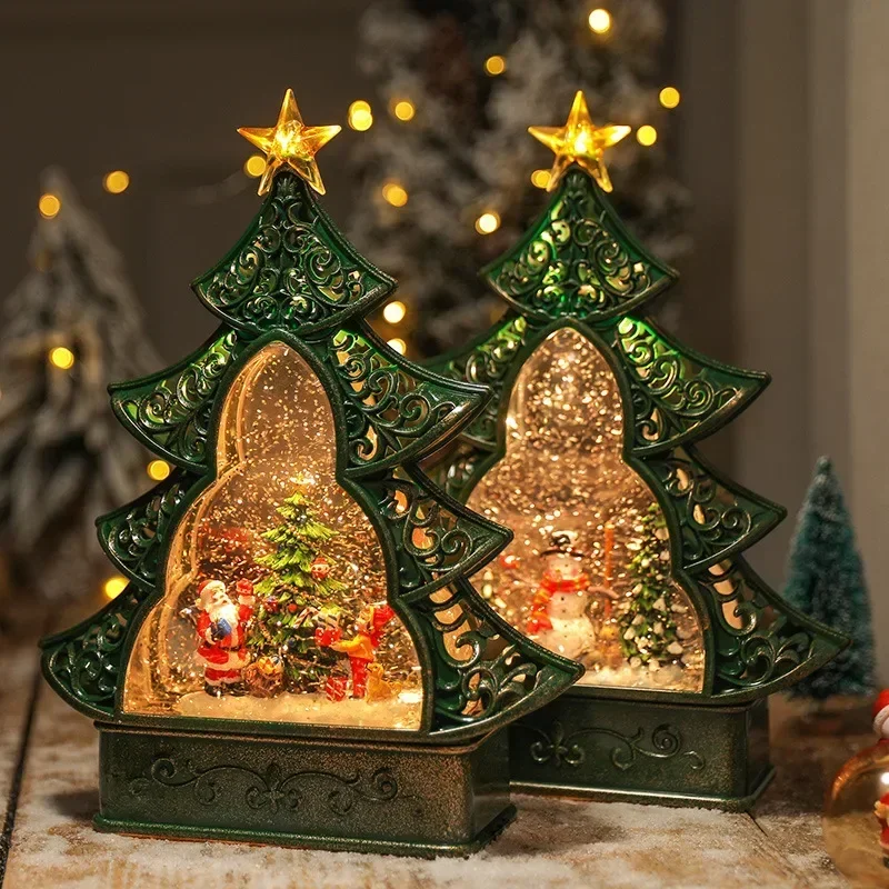 

Christmas Decorations Christmas Tree Old Man Snowflake Gift Supplies Products Glow with Music Box