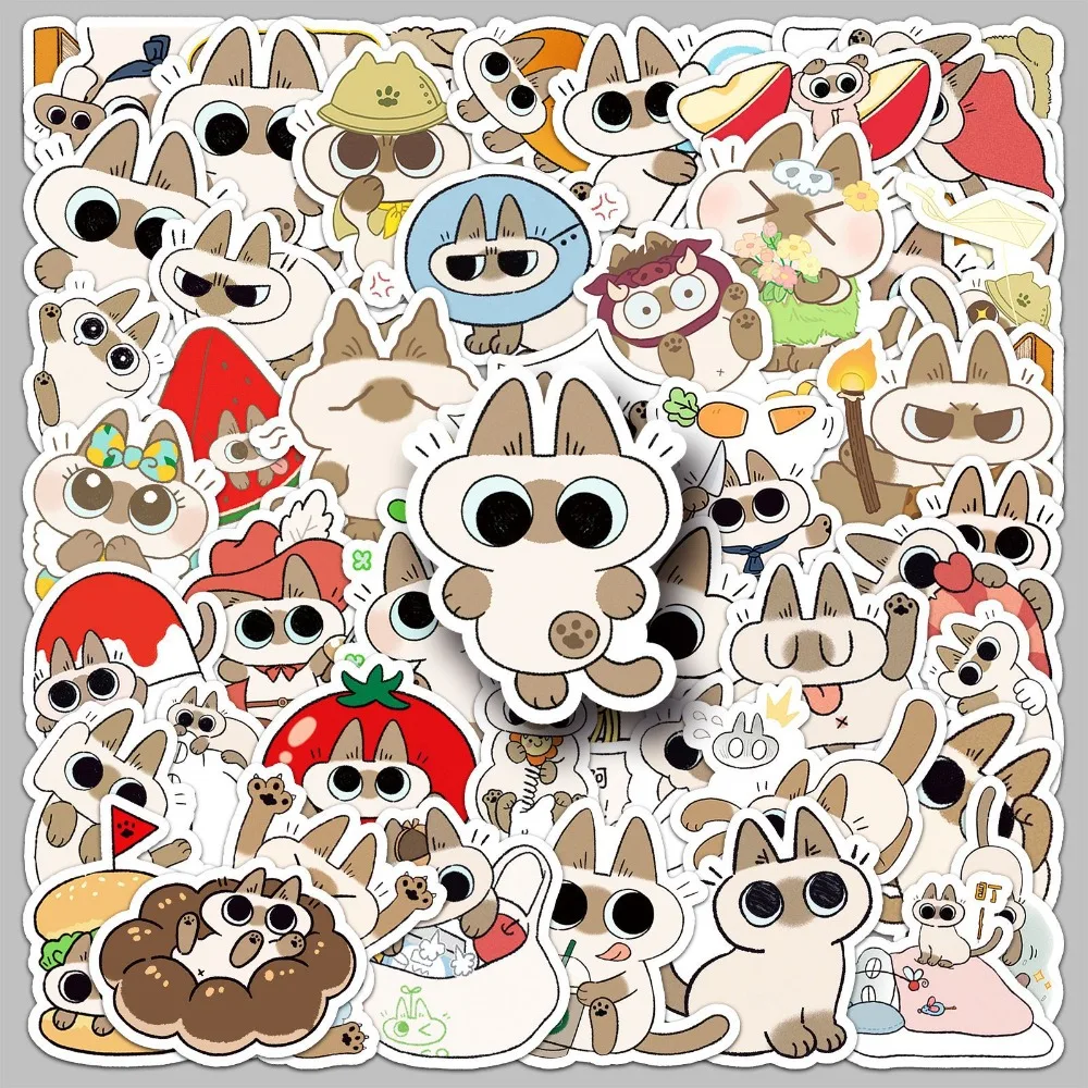 50pcs Cartoon Azuki Cute Expression Graffiti Sticker Suitcase Stationery Laptop Computer Guitar Cell Phone DIY Decorate Decals