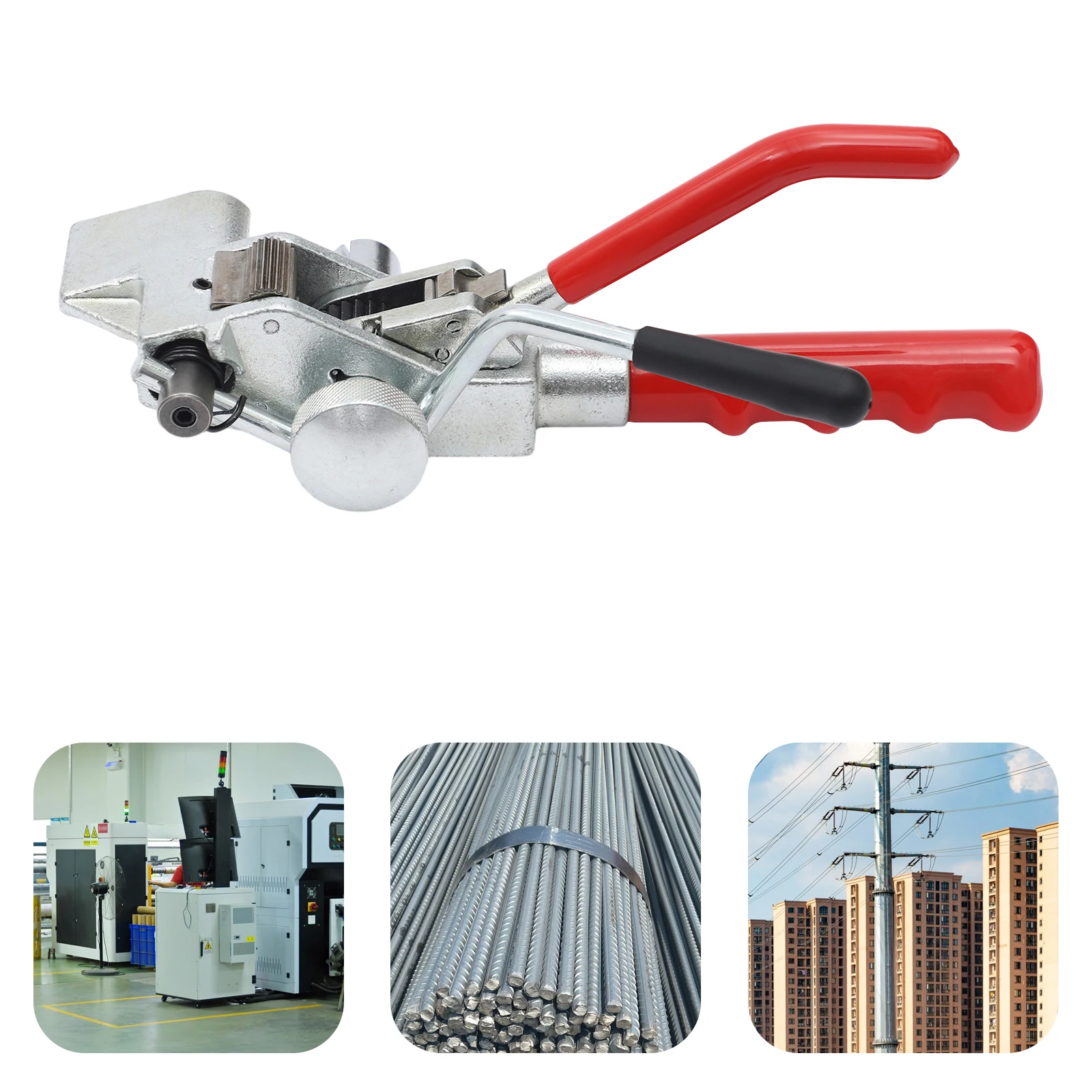 Stainless Steel Cable Tie Pliers, Manual Strapping Tool for Stainless Steel Cable Ties, Banding Tool Ratchet Tensioner& Cutter