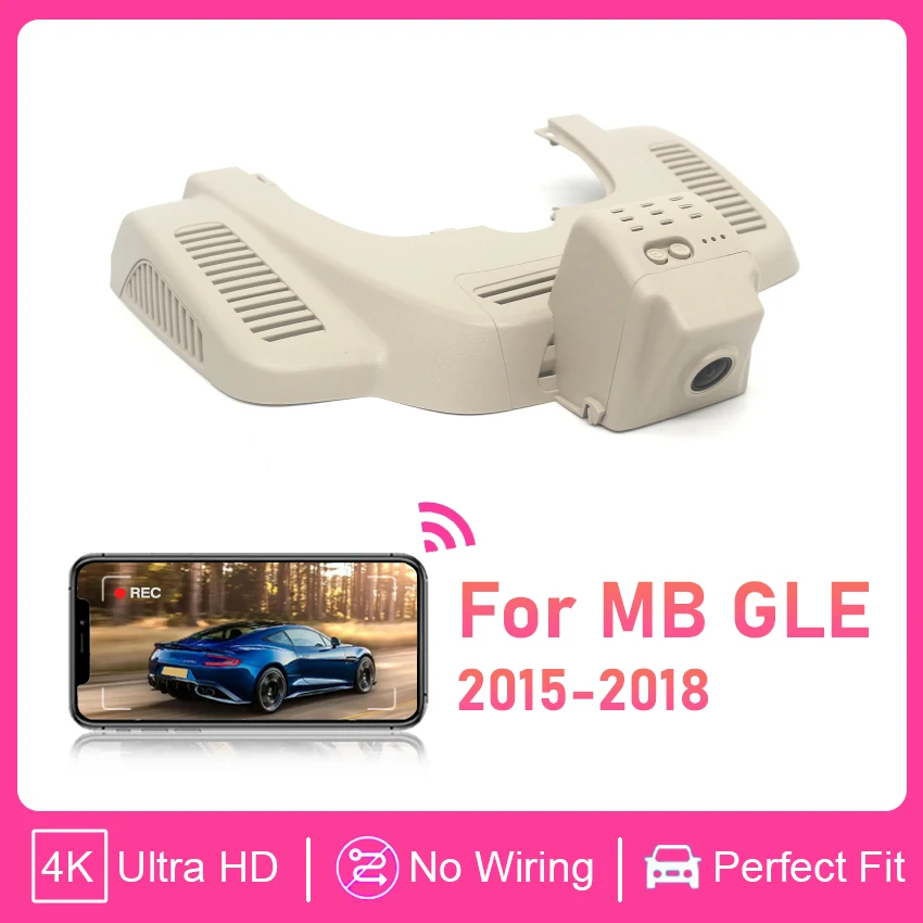 4K Wifi Car Dvr Dash Cam for Mercedes Benz GLE 350 400 450 500 43 53 63 W166 GLS X166 2015 2016 2017 2018 Plug and Play DashCam