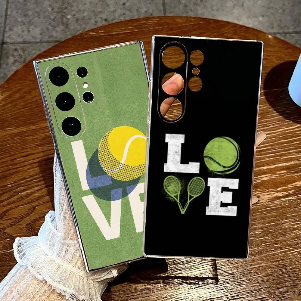 Tennis Culture Phone Case For Samsung S25 Lightweight Precise Hole Transparent Printed Phone Case