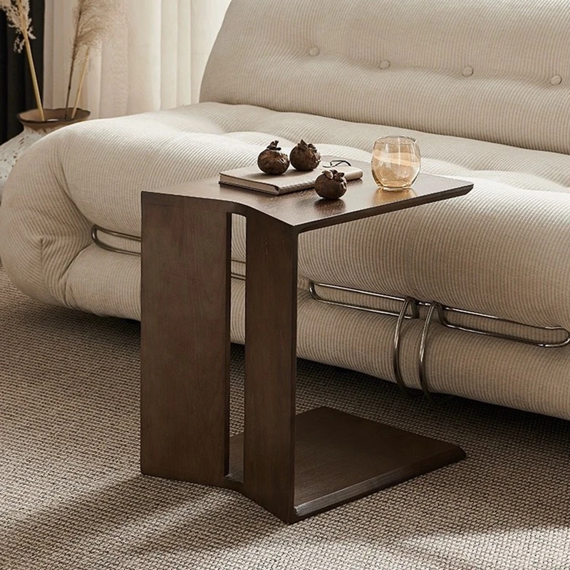 Minimalist Solid Wood Side Table Designer Artistic Sofa Corner Table Living Room Home Use Bedside Table