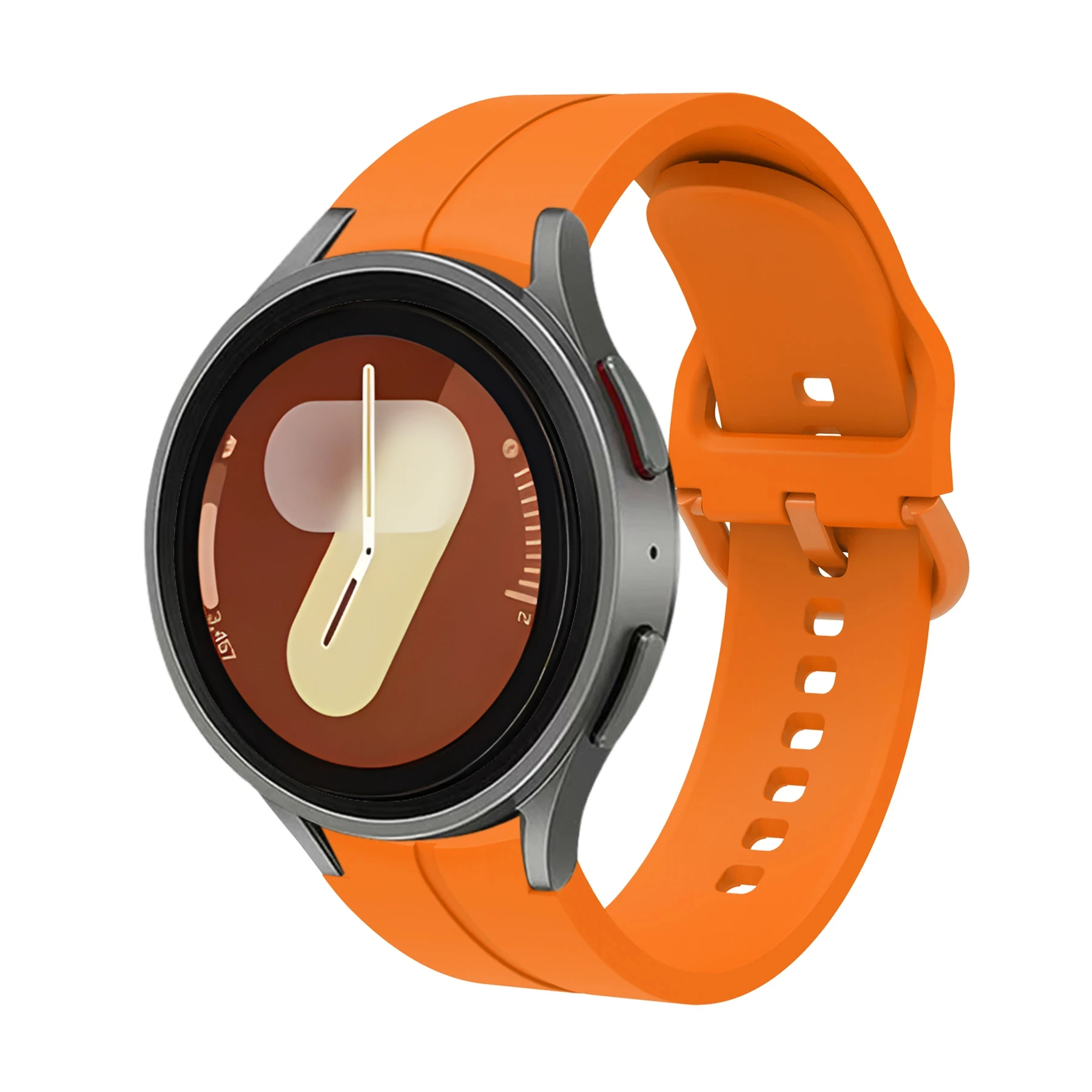 Оригинальный силиконовый ремешок для Samsung Galaxy Watch 7 6 5 4 40 мм 44 мм 5Pro 45 мм Спортивные мягкие удобные часы 6 Классический ремень 47 мм 43 мм