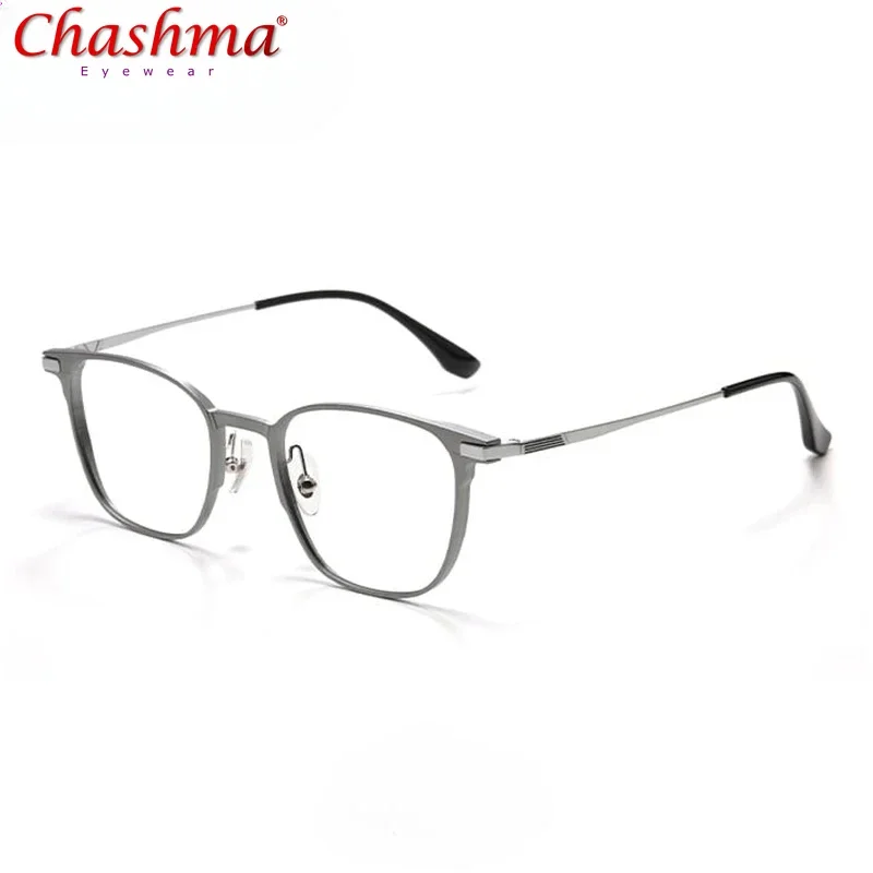 Chashma Women Retro Fashion Prescription Glasses Ready Men Eyeglasses Aluminum Magnesium Frame Long Temples 149mm Spectacles