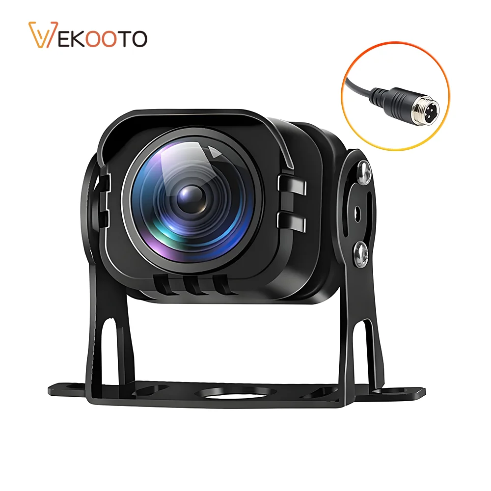 4Pin AHD 1080P Truck Backup Camera 140° Fisheye Wide Angle Starlight Night Vision 12V-24V Rear View for Bus Commercial Vehicle