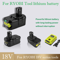 For RYOBI 18V 12800mAh P108 18V One+ Plus Battery 18 Volt Lithium-Ion Power Tools P104 P107 RB18L50 RB18L20 P108 Ryobi Replace