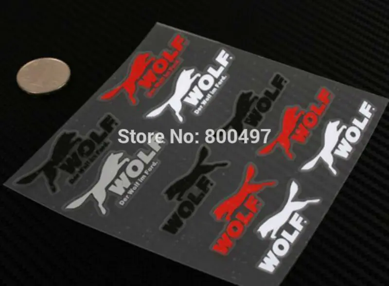 

New Wolf Theme Vinyl Sticker Decal Set for Ford Focus ST Fiesta ST Focus RS