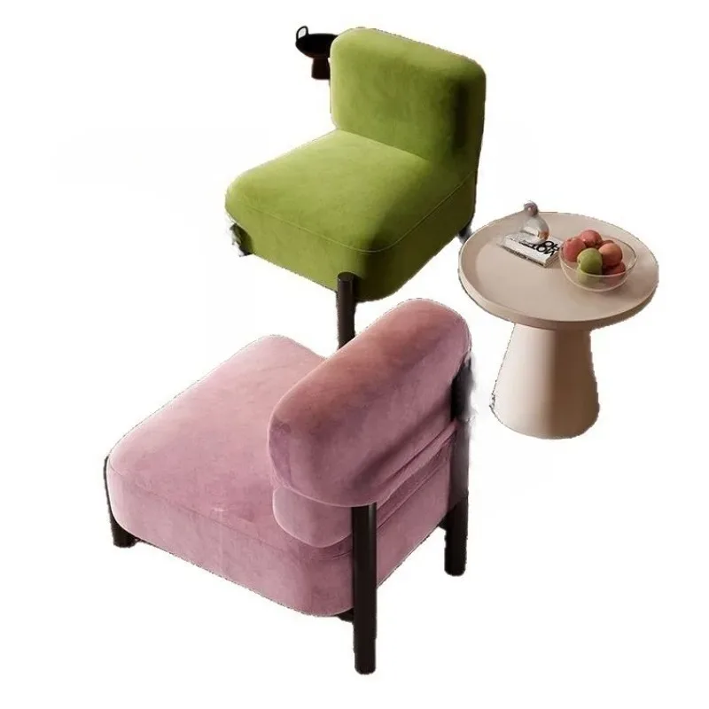 

Single sofa chair household bedroom minimalist casual lamb wool chair B & B