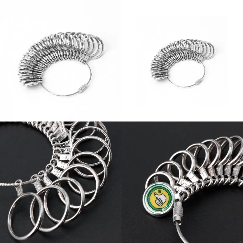195C Ring Sizer Measuring Tool Metal Ring Mandrel Premium Metal Mens Womens Jewelry