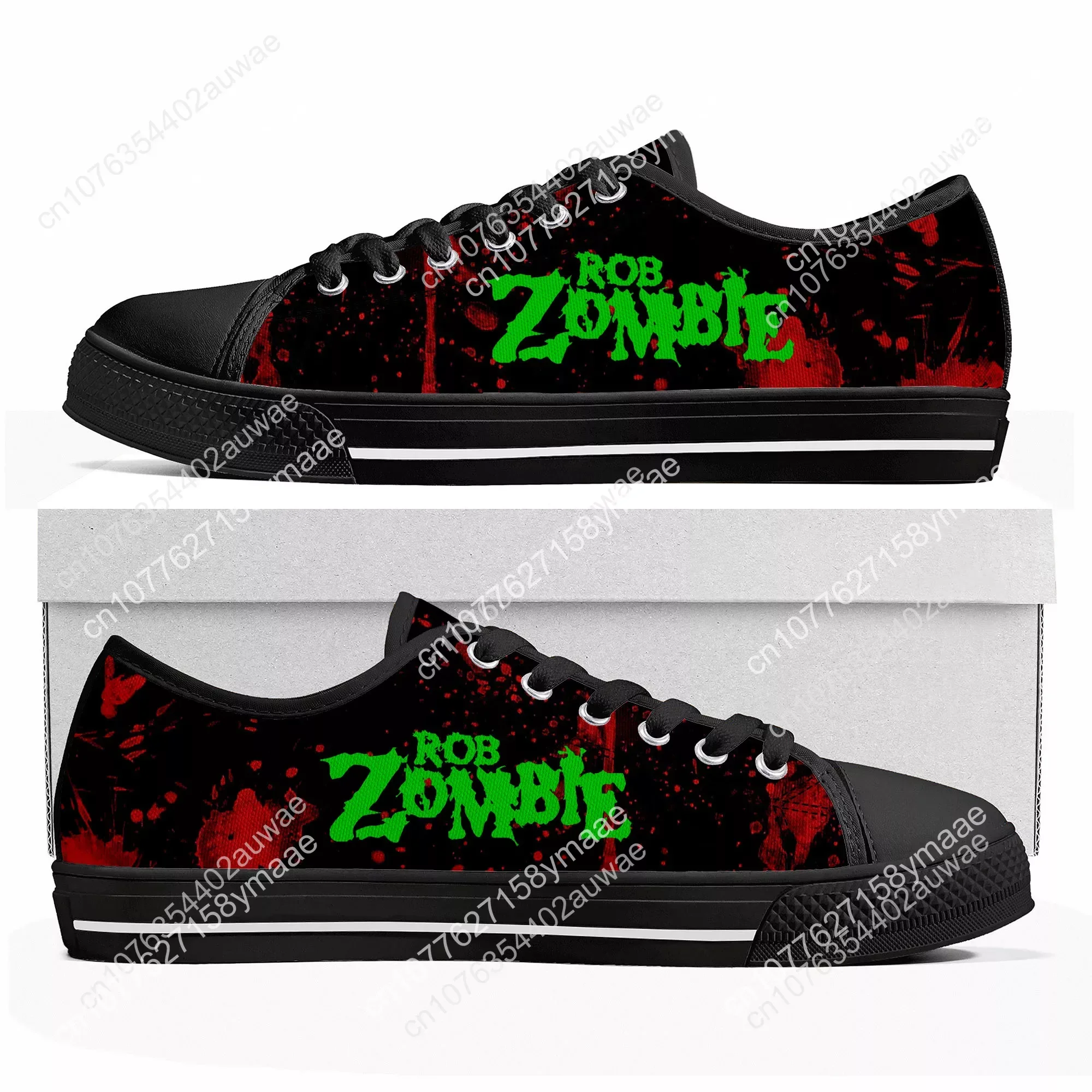 Rob Zombie Rock Singer Low Top High Quality Sneakers Mens Women Teenager Children Canvas Sneaker Casual Couple Shoes Custom Shoe