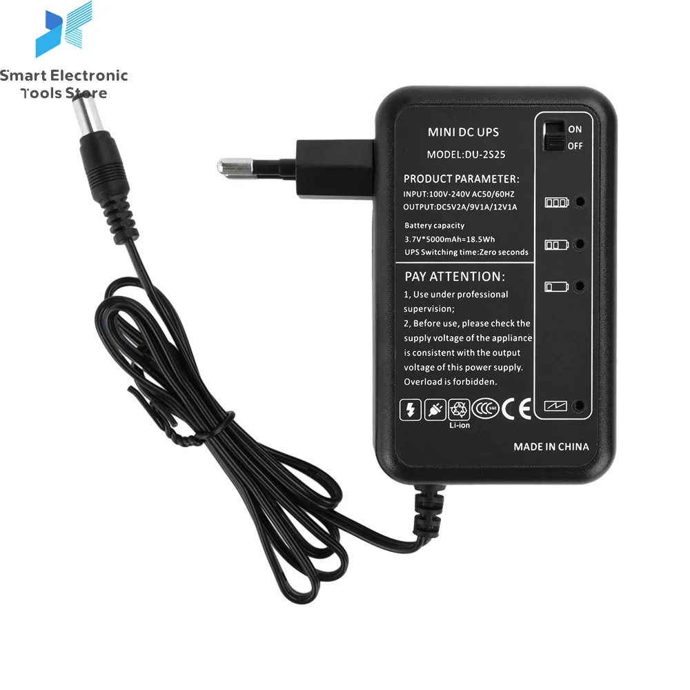 

AC 100-240V to DC 5V 9V 12V 5000Mah UPS Backup Power Supply Adapter For Wireless Router Modem Camera Universal Charger Supply