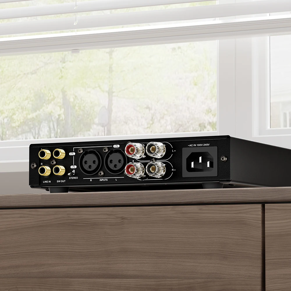 SMSL RAW-MHA1 HIFI Professional Digital High Power Amplifier MHA1 2.1-channel Power AMP view 3
