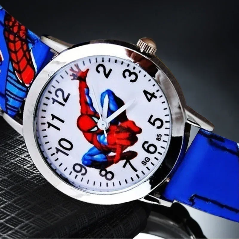 Kids Watch Spiderman Watch Children Men Waterproof Kid Watches Leather Quartz Wristwatch Men Boy Girl Gift Reloj Montre Relogio