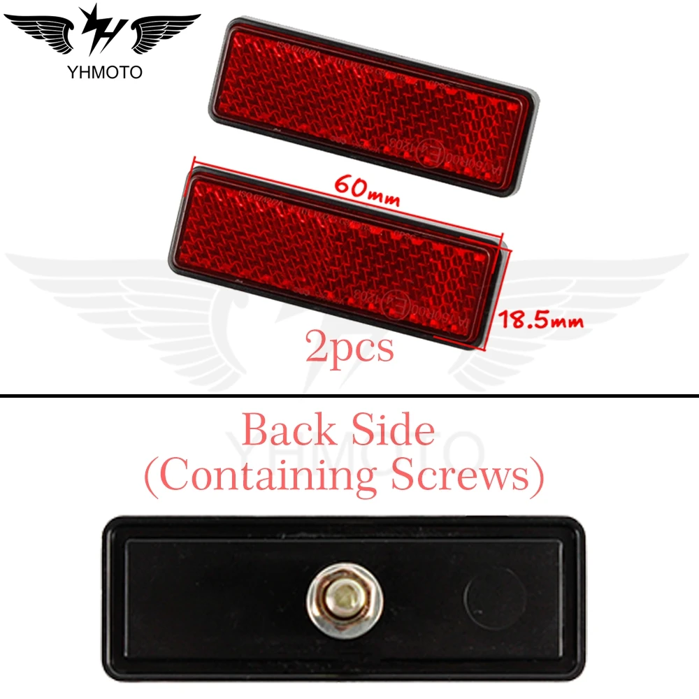 Universal Motorcycle Rear Reflector Cat's Eyes Long T-Holder Scooters Accessories For Honda For Harley For Yamaha For KTM