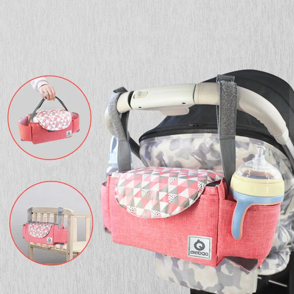 

Mezzanine Diaper Storage Bags Bottle Rhombus Pattern Baby Stroller Bags Pushchair Bags Organizer Travel Bags Pram Carriage Bags