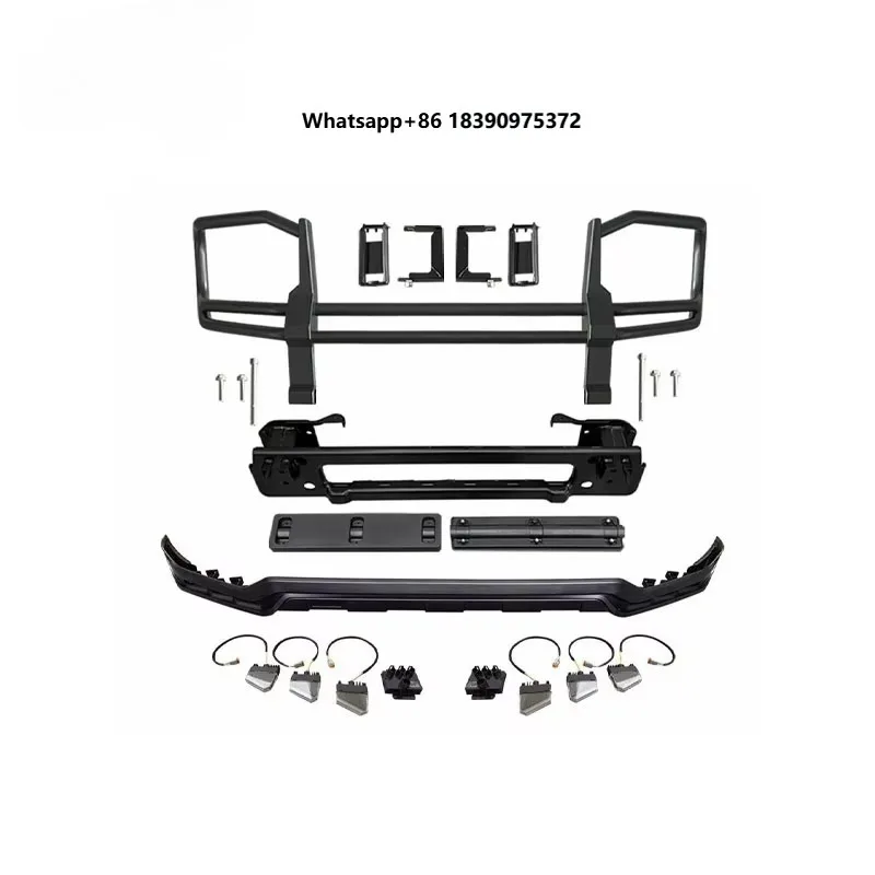 Style Steel Front Bull Bar + Dry Carbon Front Lip Kit Bolt-on Bumper 2024+ lmt