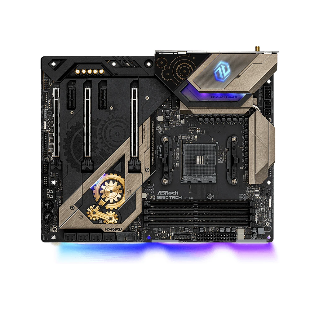 Placa base ASRock B550 Taichi compatible con AMD Ryzen 5 5600G R9 5950X 5900X R7 5700X3D 5800X3D CPU AM4 4xDDR4 M.2 PCIe 4,0 HDMI ATX