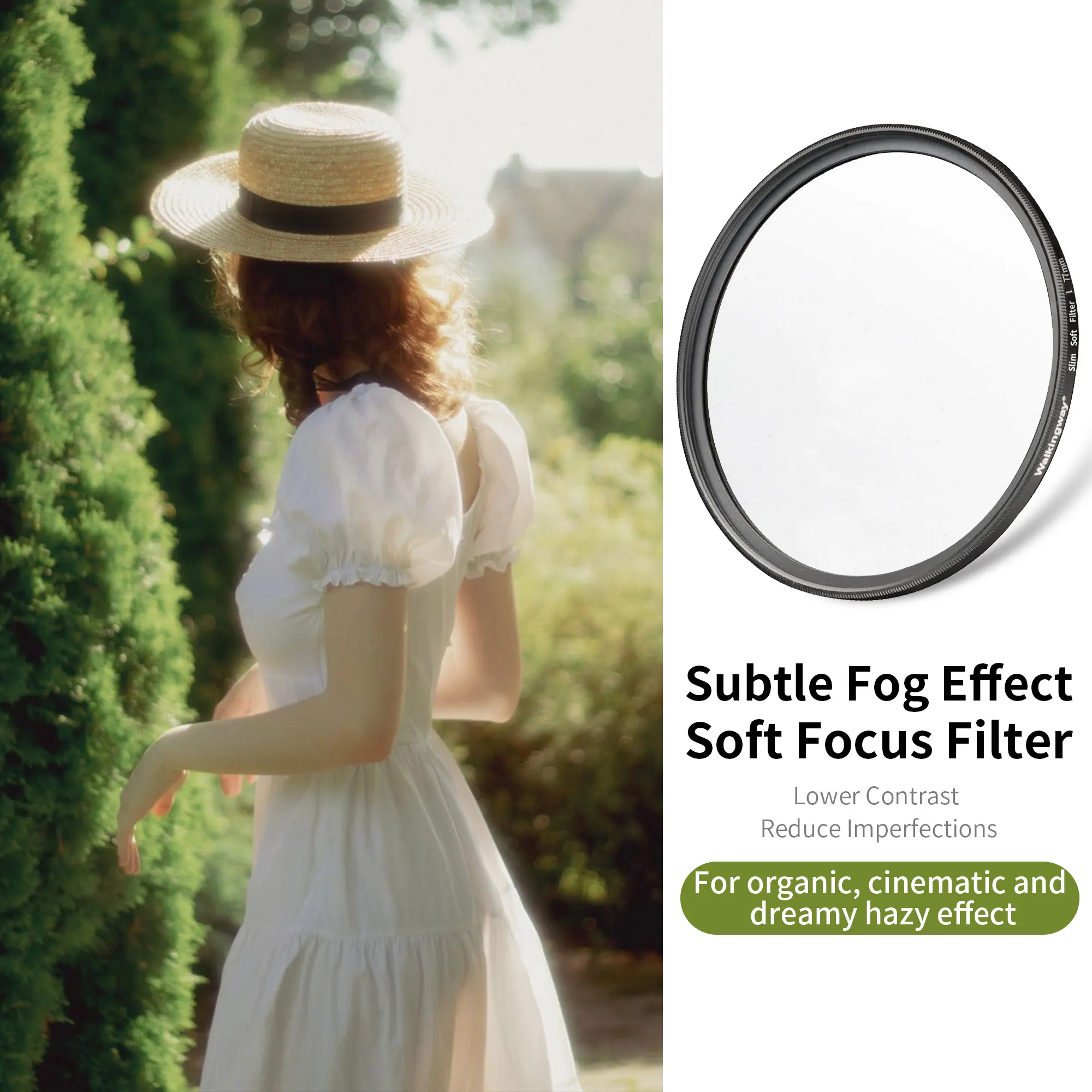 

Walking Way Pro Mist Camera Lens Filter White Soft Focus filter Diffusion Dream Effect Mist Diffuser for Camera Photography