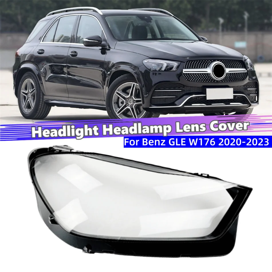 For Mercedes Benz GLE W176 2020 2021 2022 2023 Car Gadgets Shade Headlight Headlamp Car Front Headlight Lens Cover Lights Shell