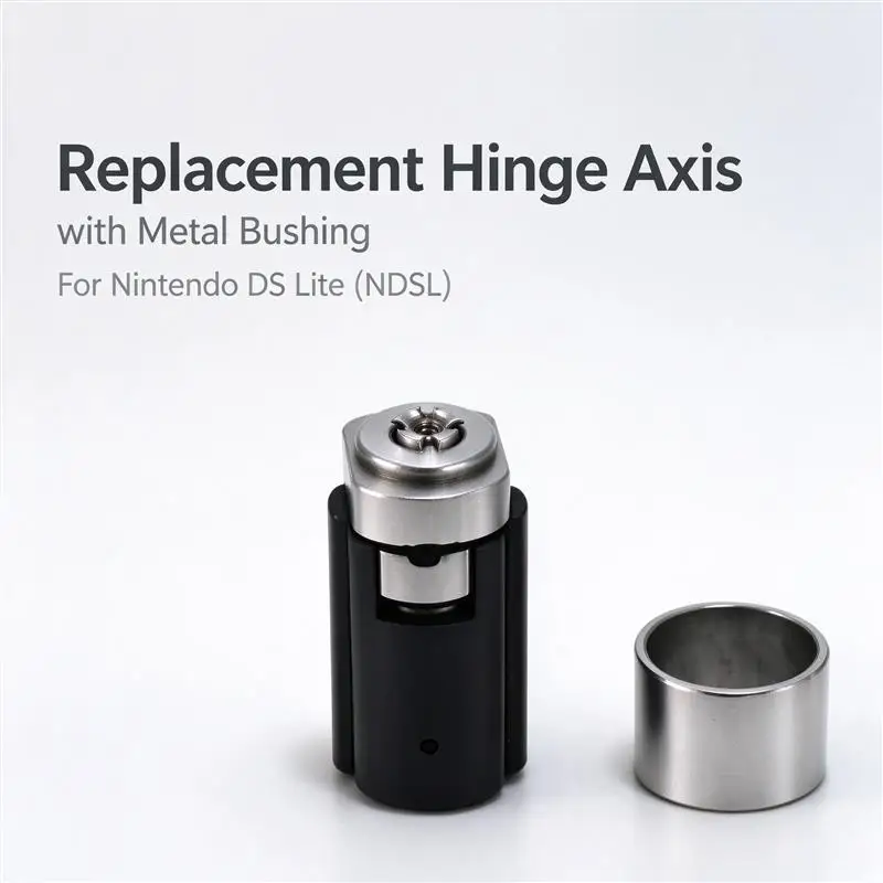 Replacement Hinge for Nintendo DS Lite / NDSL Axis Shaft with Metal Bushing, 11mm x 6mm Rotating Spindle Repair Part