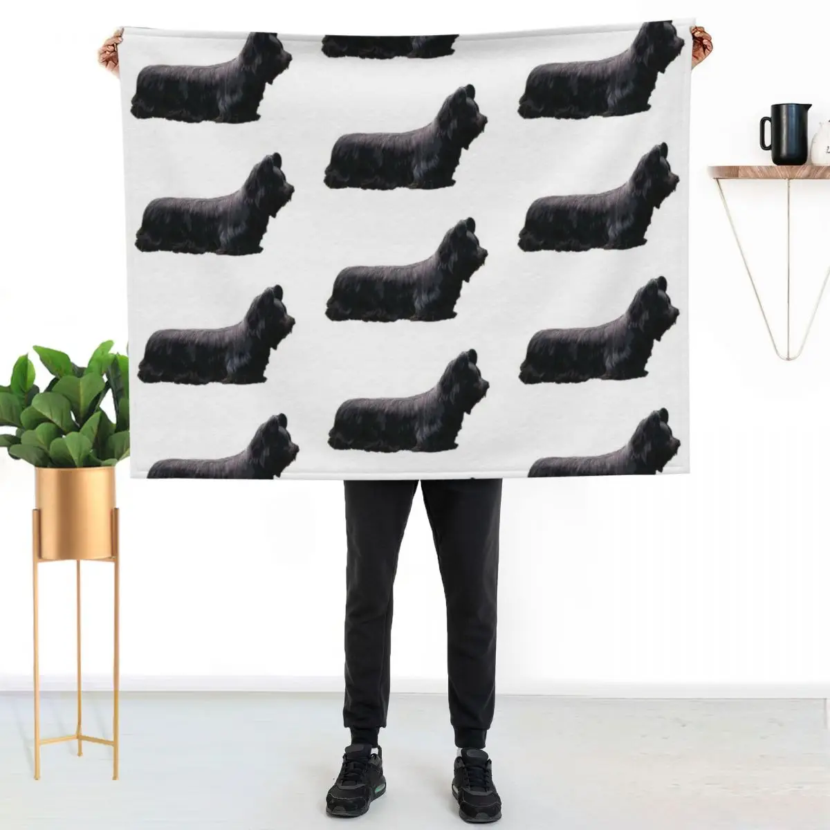 Skye Terrier Black Beauty Throw Blanket warm for winter Blankets For Baby Nap Furrys Luxury Throw blankets and throws Blankets