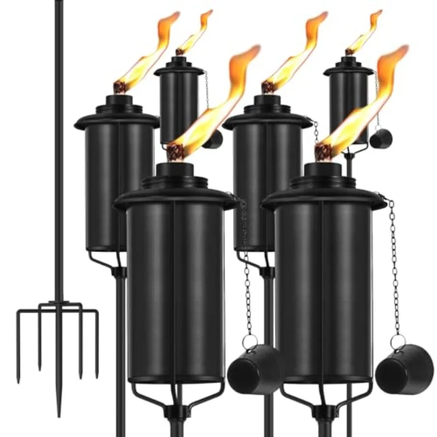 ZSPENG -Pack Garden Metal Torches 0
