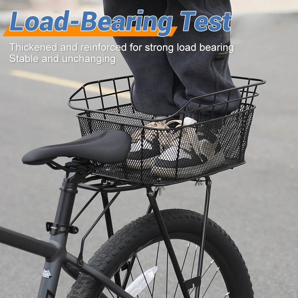 NEWBOLER Fahrrad-Heckkorb Schnellspanner Fahrrad-Gepäckträger Tasche Große Kapazität E-Bike-Korb für Outdoor-Reisen und Einkäufe – Detail 6