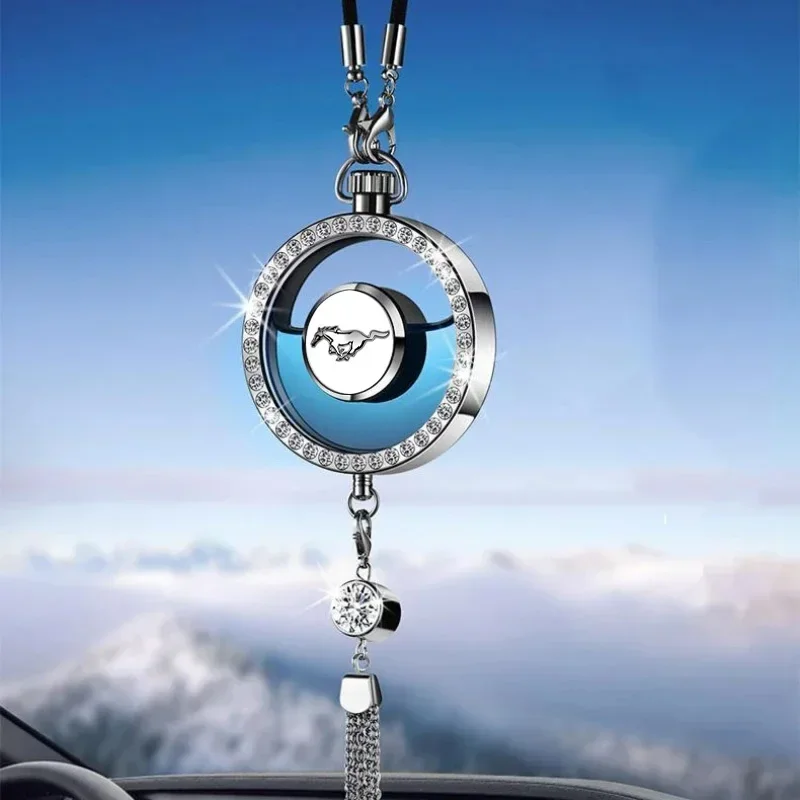 

Car Perfume Pendants Air Freshener Metal Lace Pendant Accessories For Ford Mustang GT 350 500 2005 2006 2007 2008 2015 Shelby