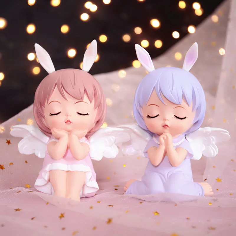 Creative Annie Baby Angel Girl Heart Girl Decorative Ornament Supply Night Light Cake Ornament Car Supplies