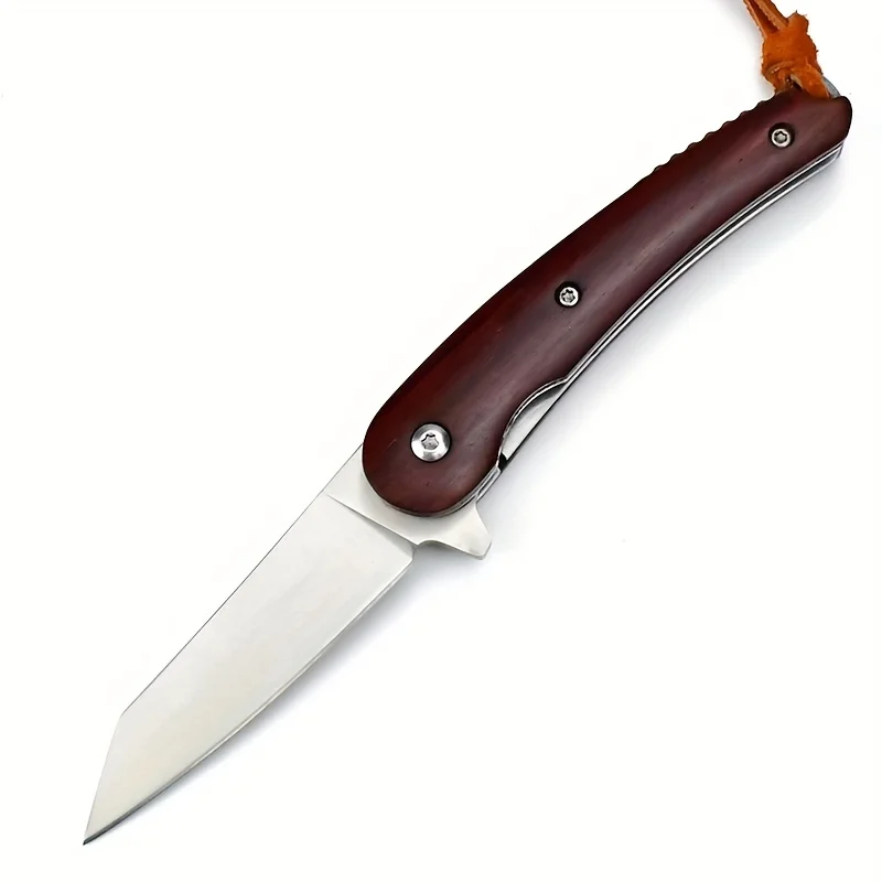 Wooden Handle Folding Knife Outdoor Knife Portable Folding Knife Small Blade Convenient Carrying Knife