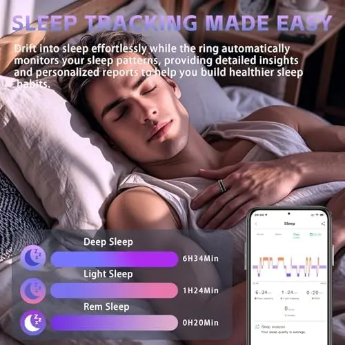 Smart Ring Fitness Tracker per uomo donna 5ATM impermeabile frequenza cardiaca pressione sanguigna monitor del sonno passo contatore di calorie non