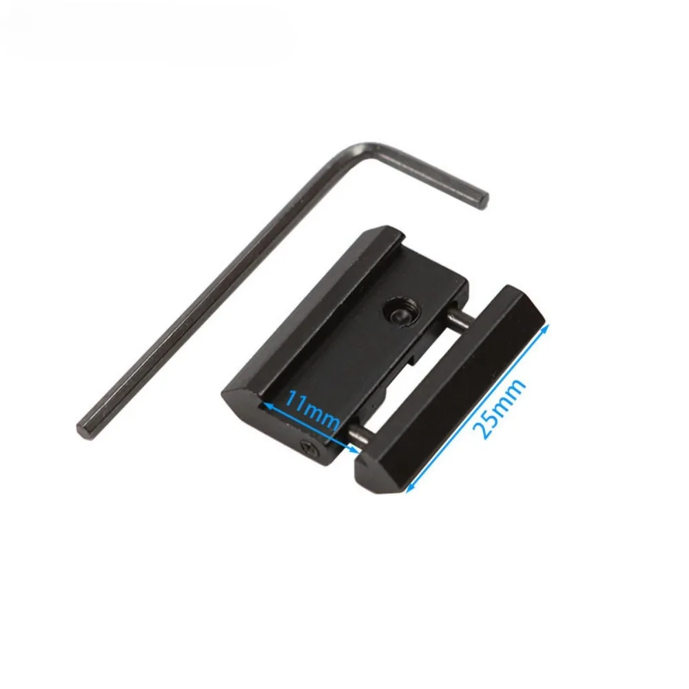 Adaptador de alcance táctico, cola de milano de 11mm a 20mm, Base de montaje en riel Weaver Picatinny, adaptador de montaje de alcance de riel a presión