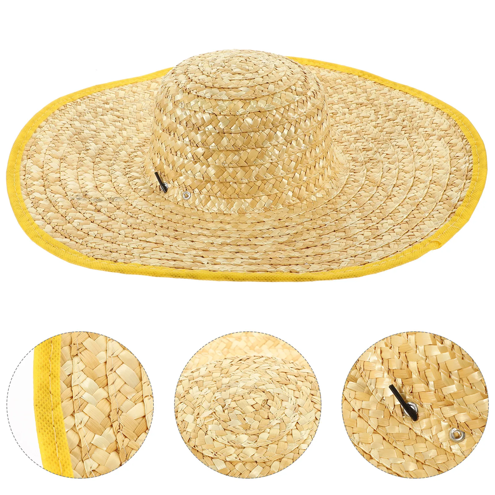 

Straw Sun Hat 45CM Brim Women Beach Summer Large Wide Shade Gardening Farmer Party Favor Beach for Women Straw Hats Fashionable