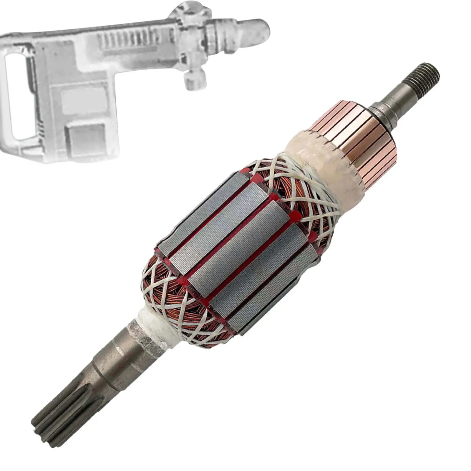Electric Hammer Armature Copper Rotor Heavy Duty Replacement Power Tool Part for GSH16 28 and GSH16 30