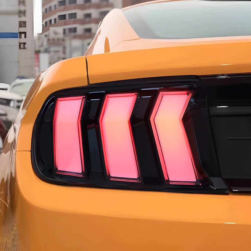 مجموعة المصابيح الخلفية للسيارات لفورد موستانج 2015-2023 ترقية LED وامض بدوره المصابيح الخلفية للسيارة التوصيل والتشغيل الملحقات