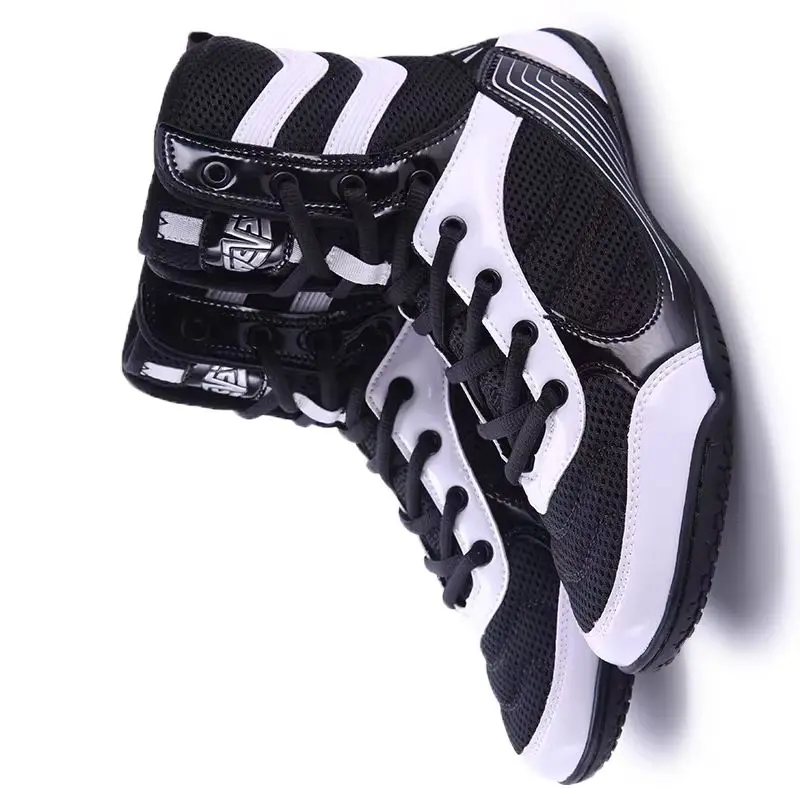 

New Arrival Wrestling Sneakers for Unisex Rubber Sole Boxing Fighting Boots Lacing Hard-Wearing Gym Training Shoes Mens Womens