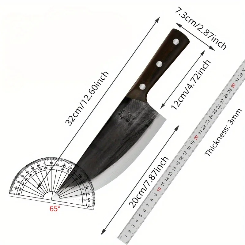 PLYS Chopping knife High Hardness Meat Cleaver Stainless Steel Forged Butcher Knife Commercial Meat Dividing Knife