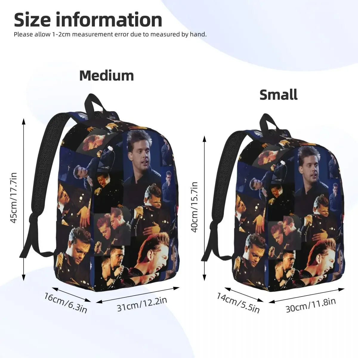 Luis Miguel Mexico Singer Classical Backpack Sports High School Work Collage Y2K Live Daypack for Men Women College Canvas Bags